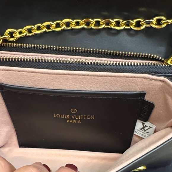 Perfect condition Black Clutch with Gold Chain - Picture 3 of 4